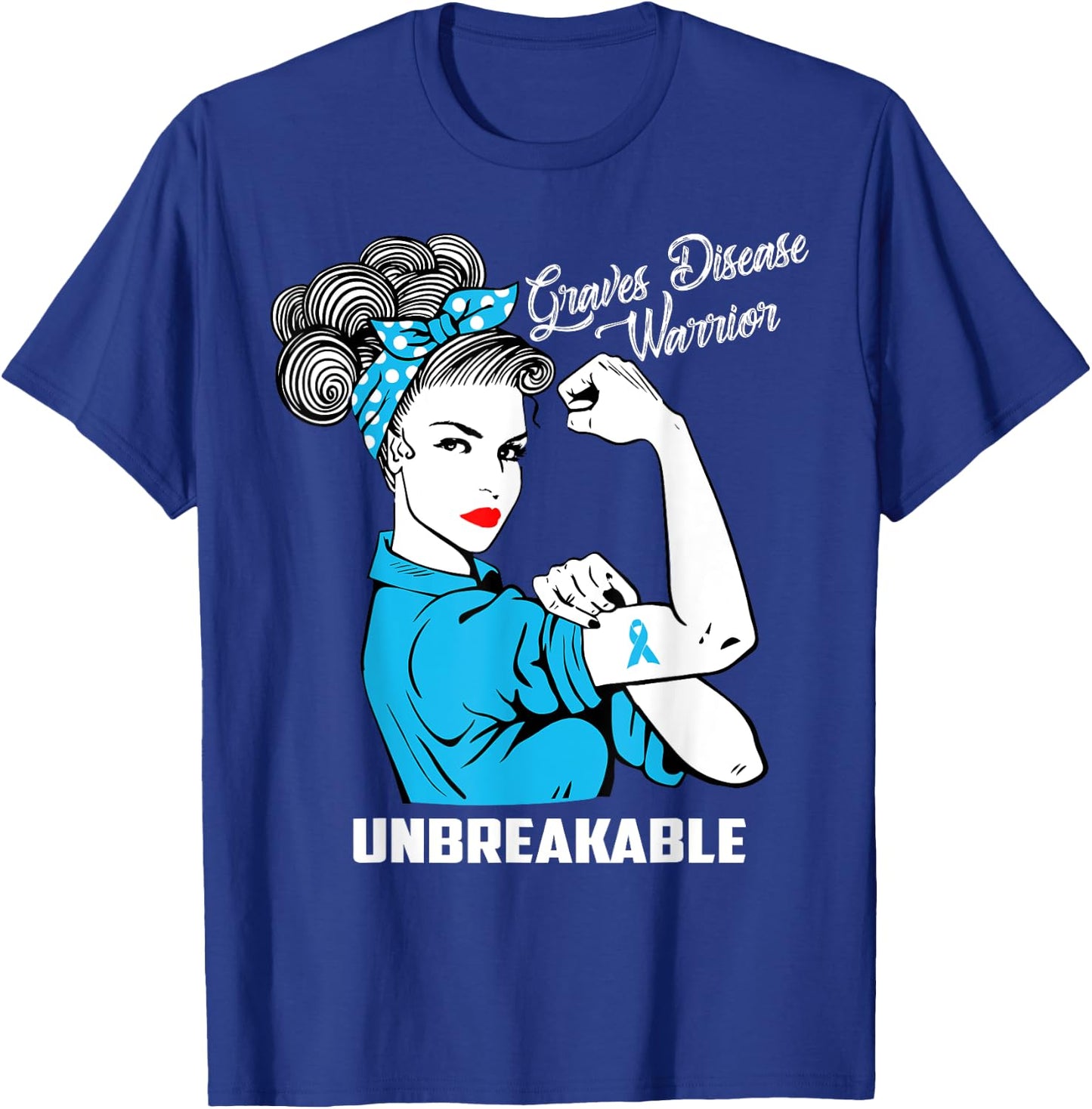 Graves Disease Warrior Unbreakable Awareness Gift T-Shirt - T-Shirt | Royal