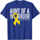 Aunt of a Warrior Childhood Cancer T Shirt Auntie Ribbon T-Shirt - T-Shirt | Royal