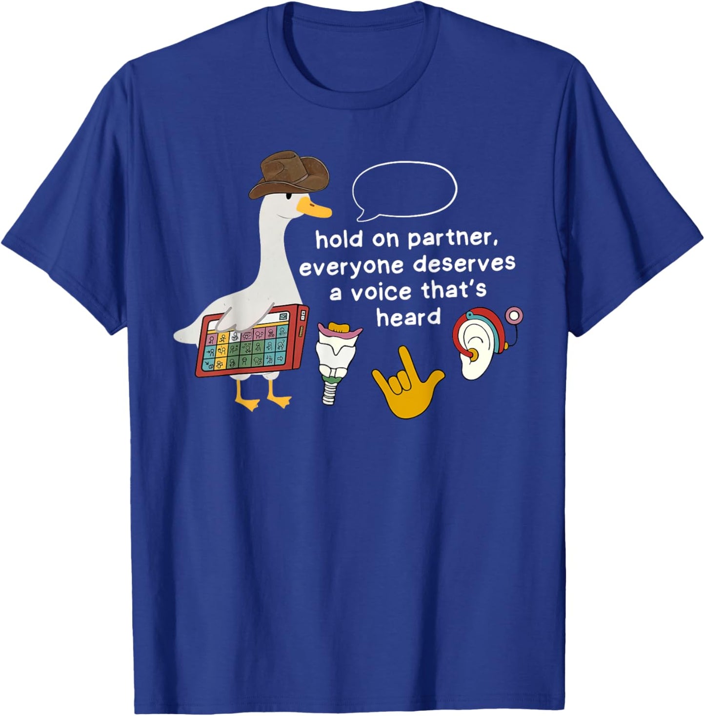 Cowboy Silly Goose SLP Western Speech Language Pathologist T-Shirt - T-Shirt | Royal