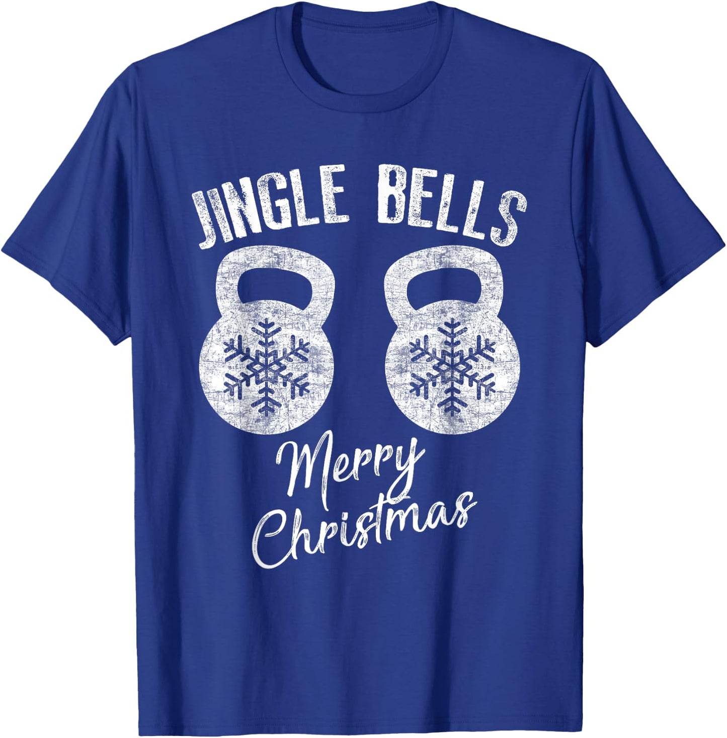 Jingle Bells Kettlebell Christmas Holiday Workout T-Shirt - T-Shirt | Royal
