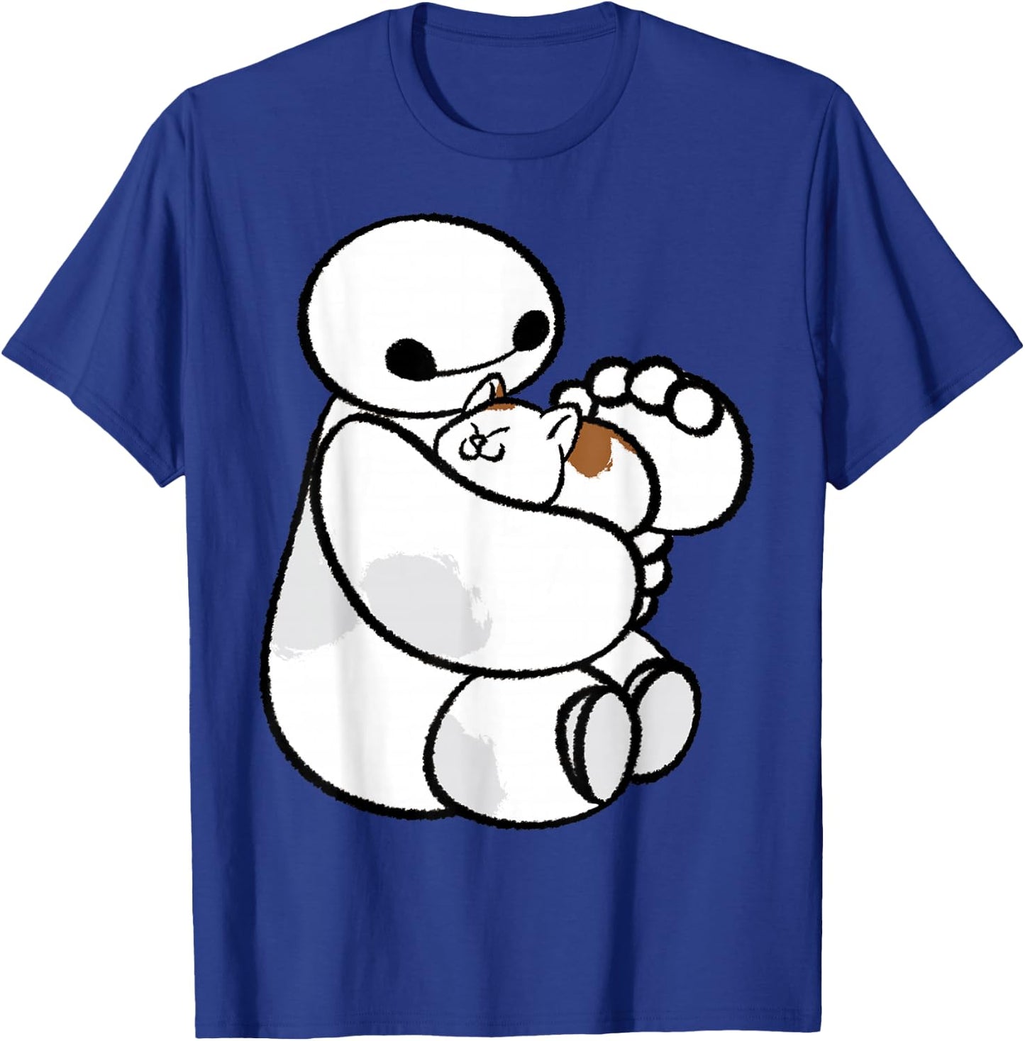 Disney Big Hero 6 Baymax Cat Cute Portrait T-Shirt - T-Shirt | Royal