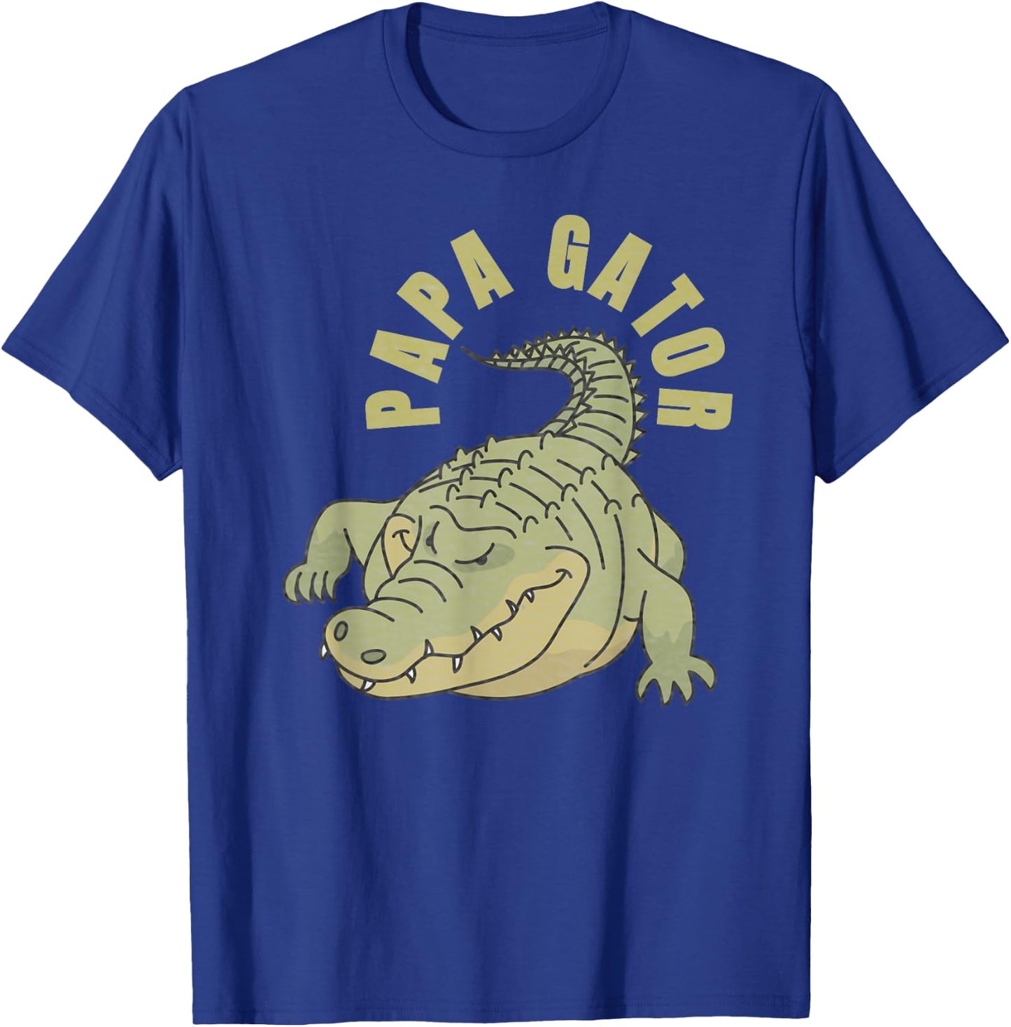 Vintage Papa Gator Shirt Alligators Father T-Shirt - T-Shirt | Royal