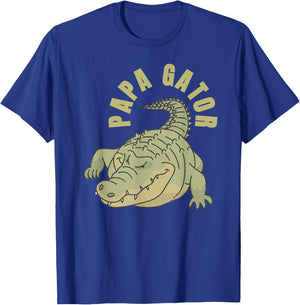 Vintage Papa Gator Shirt Alligators Father T-Shirt - T-Shirt | Royal