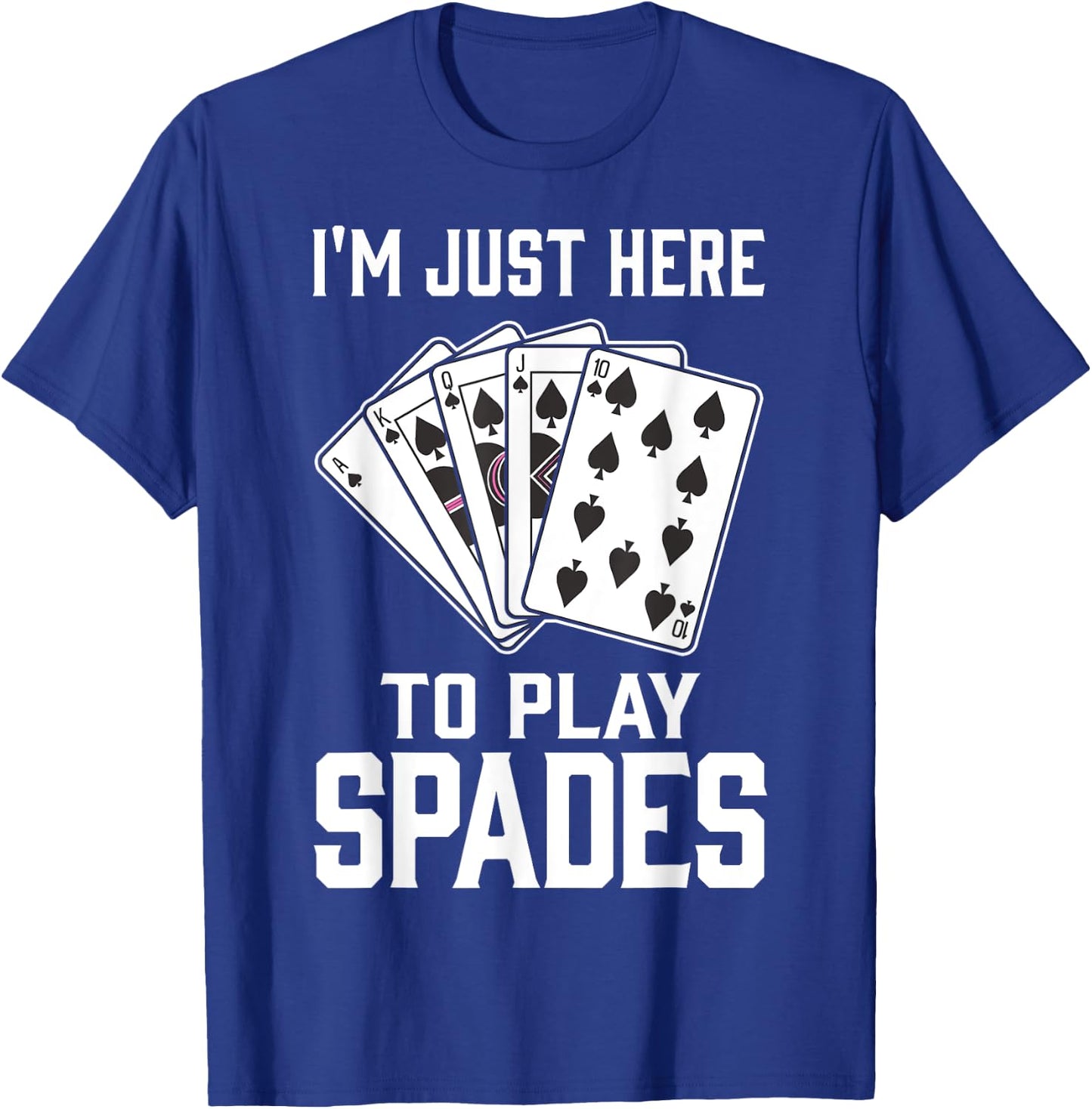 Spades Card Game Playing T-Shirt - T-Shirt | Royal