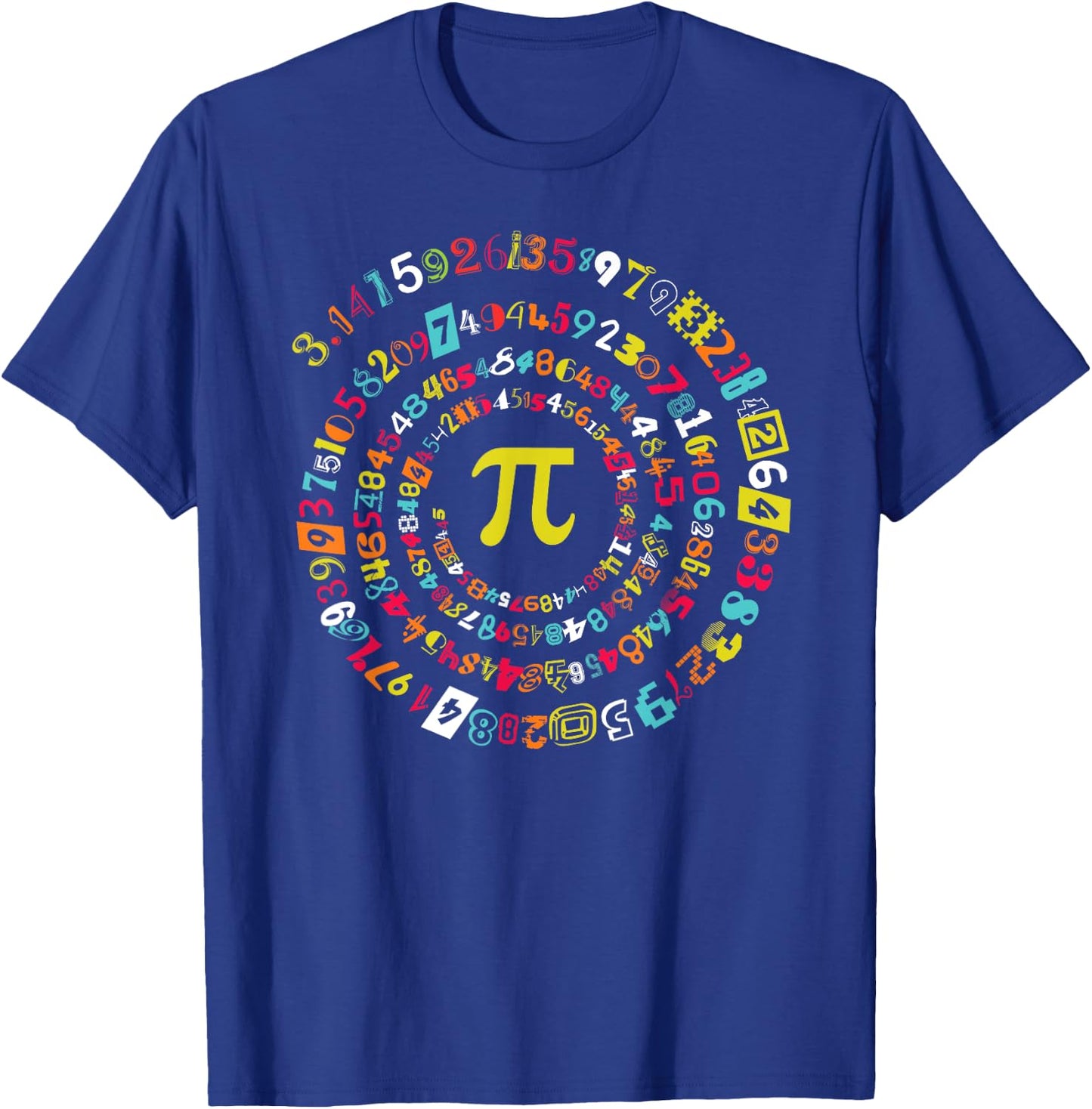 Funny Pi Day Shirt Spiral Pi Math for Pi Day 3.14 T-Shirt - T-Shirt | Royal