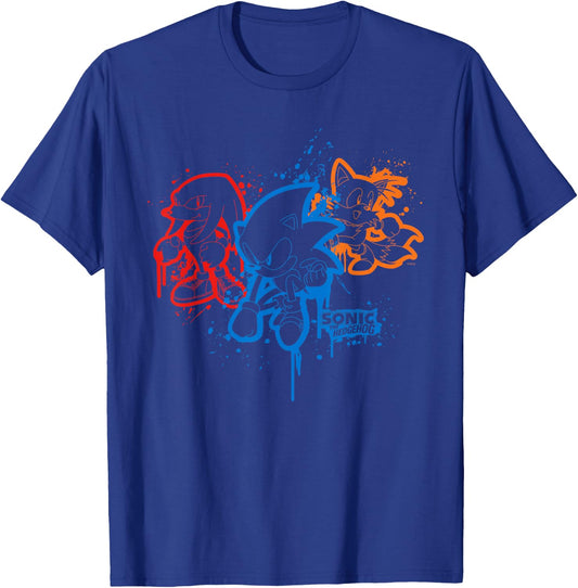 Sonic The Hedgehog - Spray Paint T-Shirt - T-Shirt | Royal