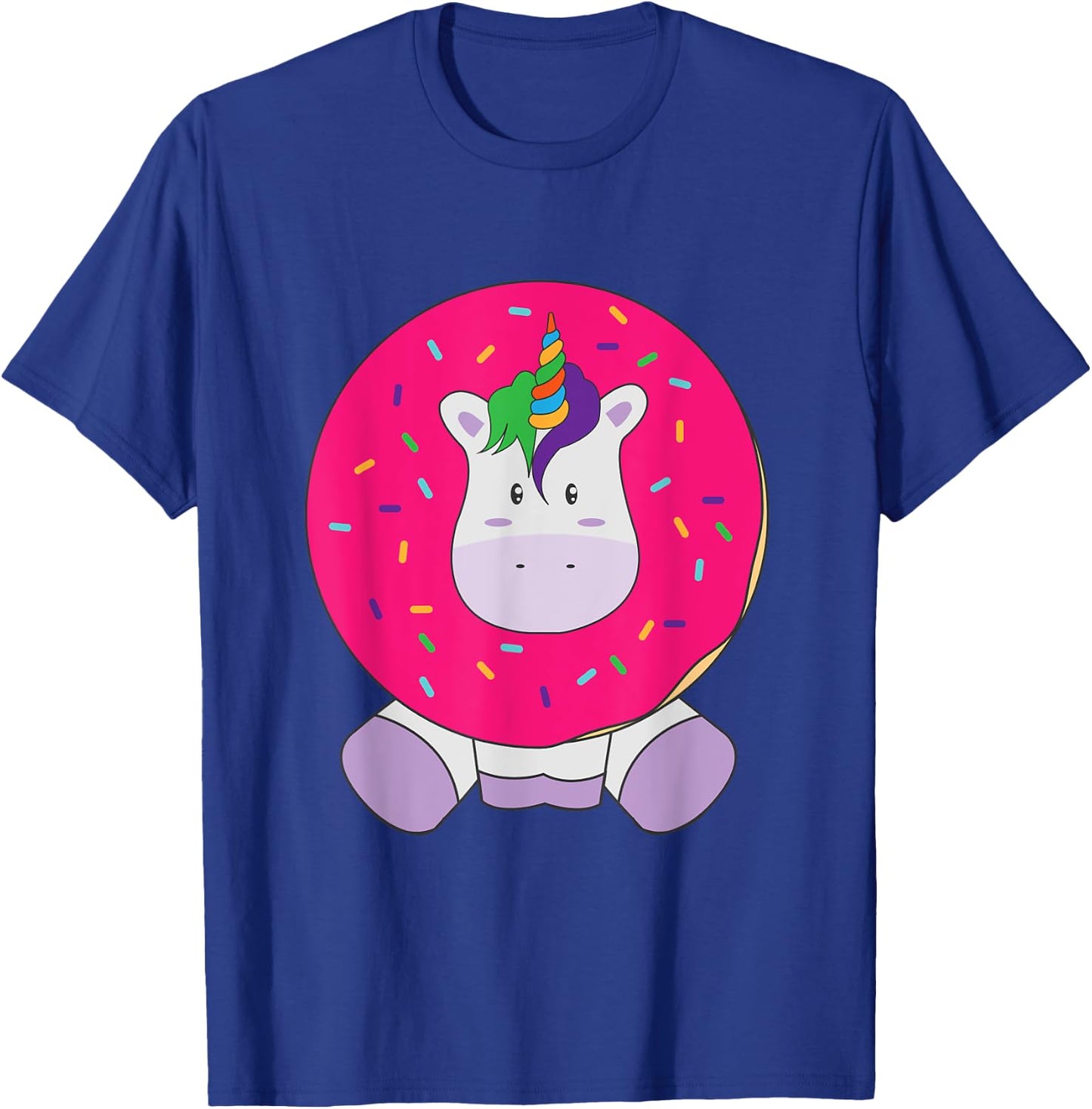 Cute Unicorn Donut Kawaii Girly Women T Shirt T-Shirt - T-Shirt | Royal