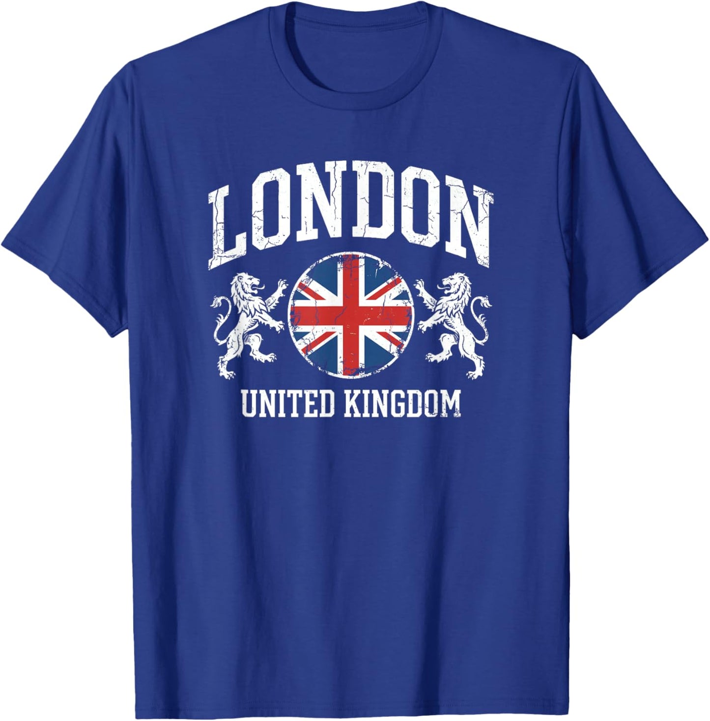 London England Flag Vintage Union Jack UK Pride T-Shirt - T-Shirt | Royal