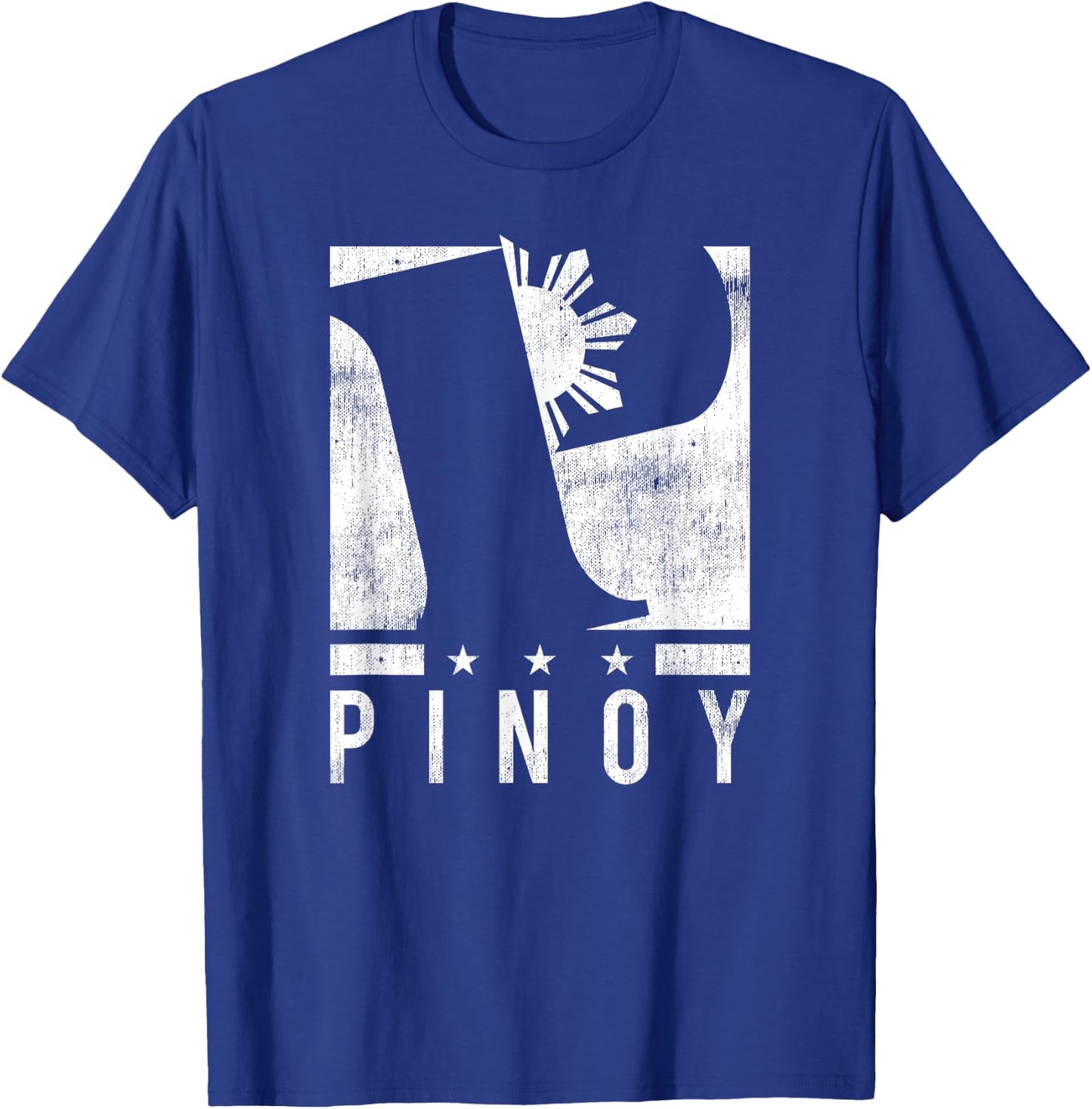 Cool Distressed Filipino P Logo - Pinoy P T-Shirt - T-Shirt | Royal