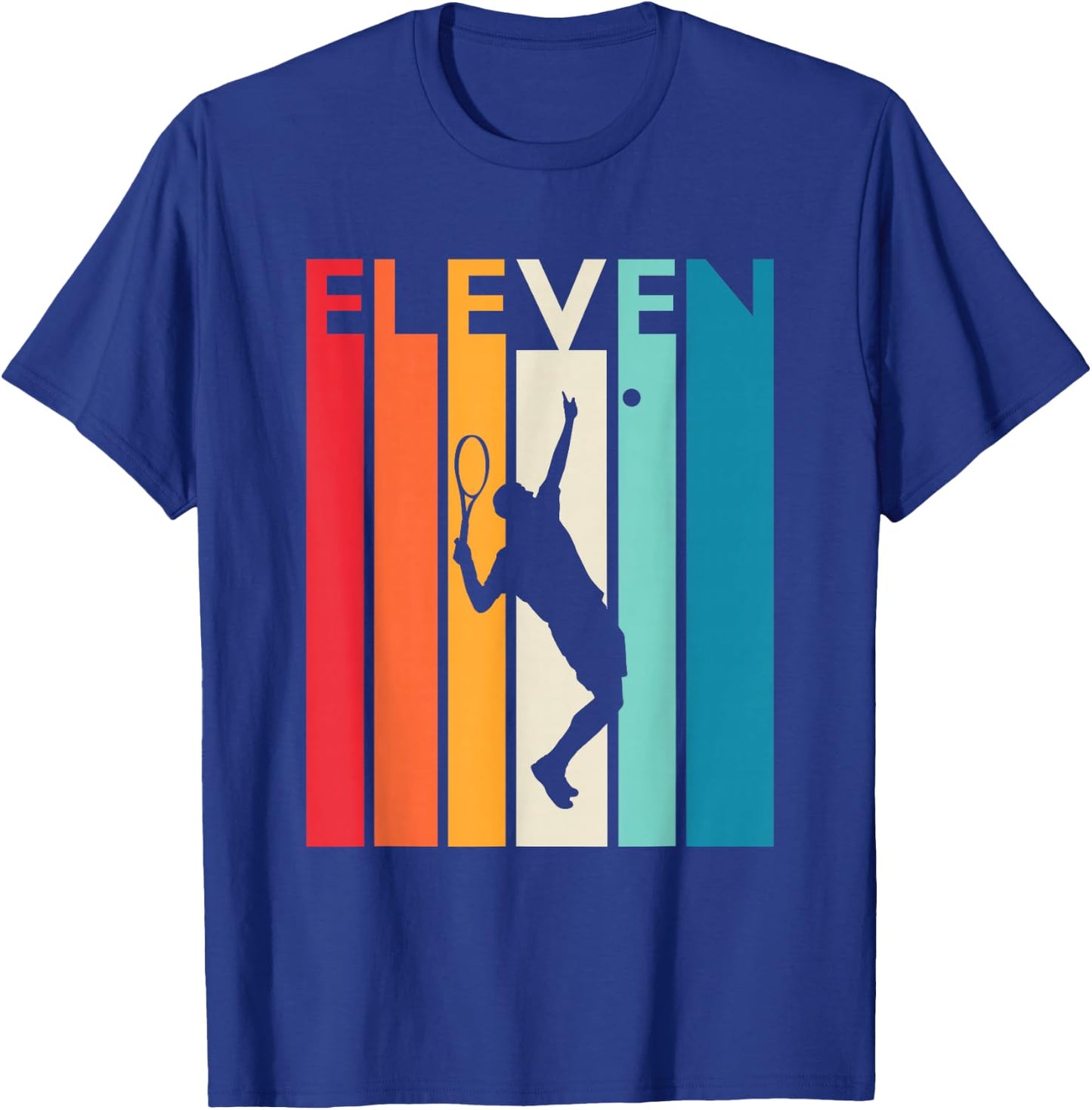 11th Birthday Gift Eleven Vintage Tennis 11 Year Old T-Shirt - T-Shirt | Royal