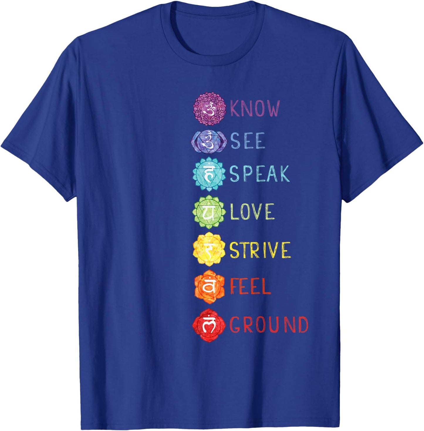 7 Seven Chakras Yoga T Shirt T-Shirt - T-Shirt | Royal