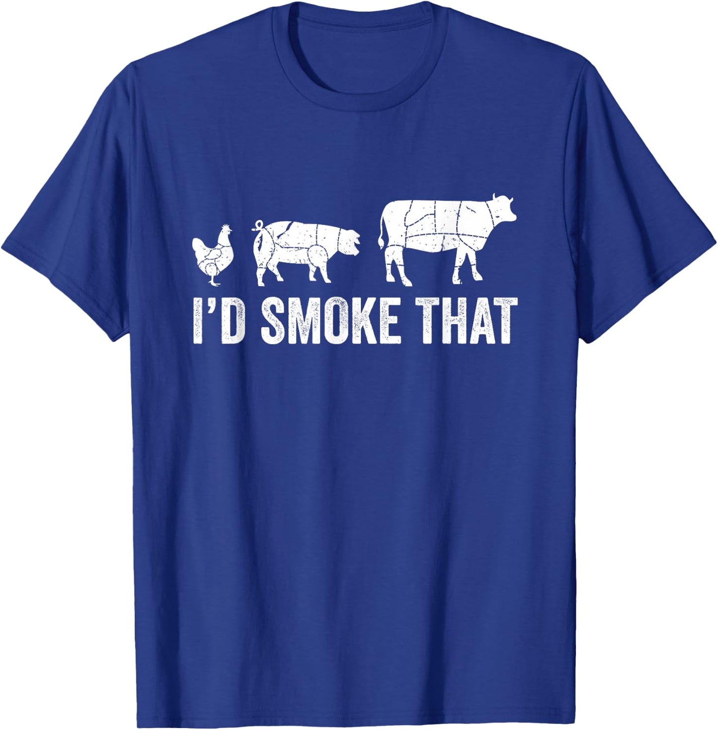 I'd Smoke That Fun BBQ Smoker Chef T-Shirt - T-Shirt | Royal