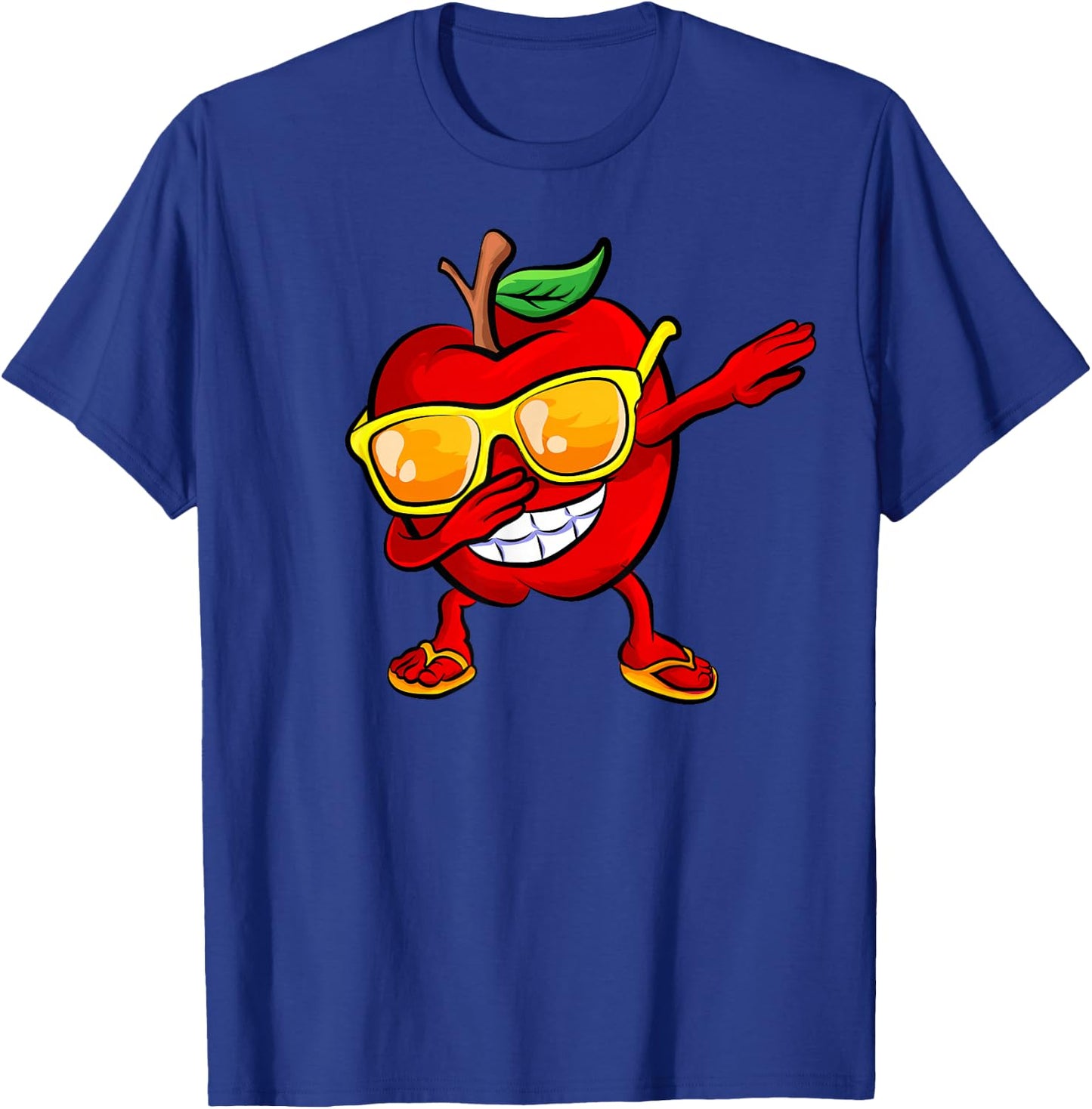 Dabbing Apple Sunglasses Design Green Apples Lovers T-Shirt - T-Shirt | Royal