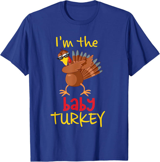 Baby Turkey Matching Family Group Thanksgiving Party T-Shirt - T-Shirt | Royal