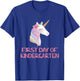 Cute First Day of Kindergarten Unicorn Shirt for Girls T-Shirt - T-Shirt | Royal