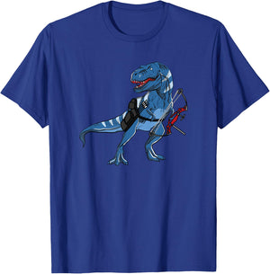 Archery Dinosaur Shirt Gifts Funny Trex with Bows Shirt T-Shirt - T-Shirt | Royal