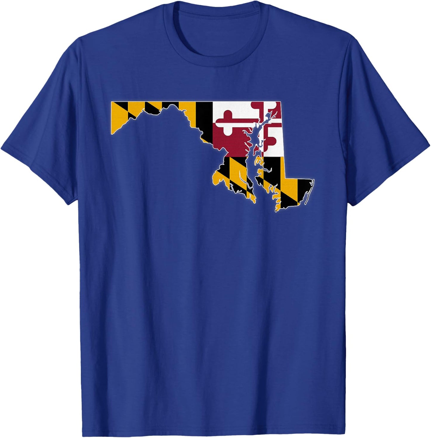 MARYLAND STATE MAP MARYLAND MD Flag Roots Men Women Gift T-Shirt - T-Shirt | Royal