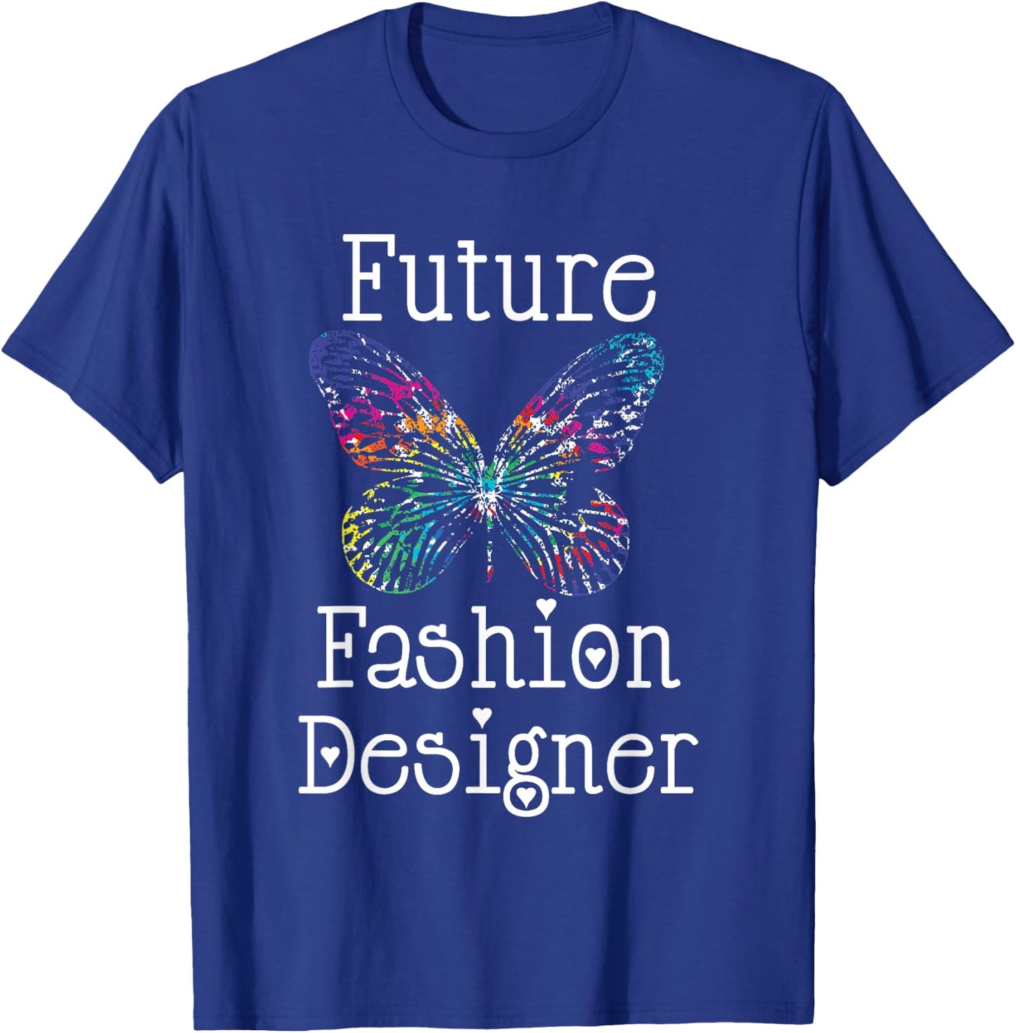 Future Fashion Designer Colorful Butterfly Art Girls Teens T-Shirt - T-Shirt | Royal