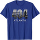 City Skyline Area Code 404 Downtown Atlanta Georgia Souvenir T-Shirt - T-Shirt | Royal