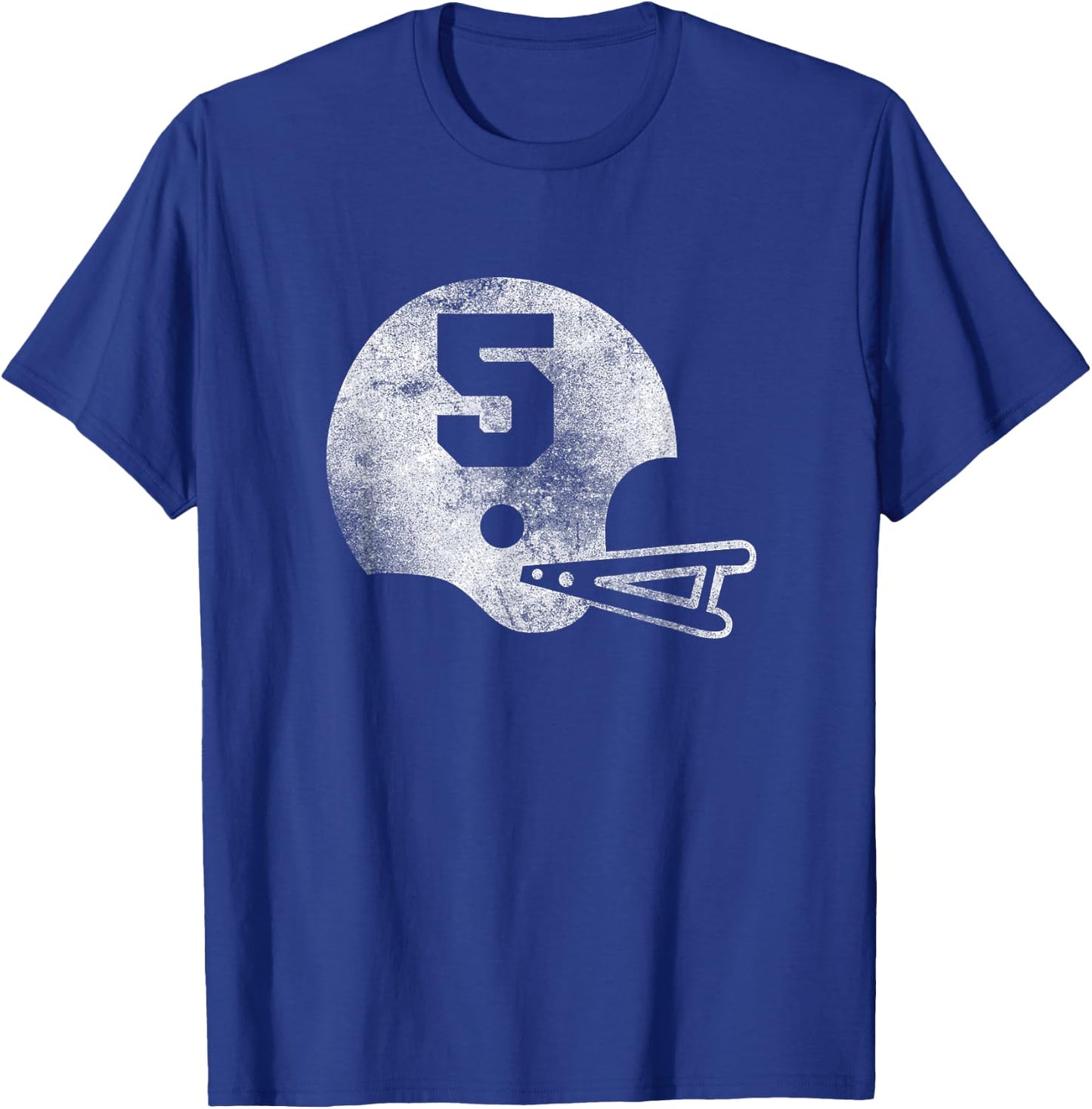 Vintage Football Jersey Number 5 Player Number T-Shirt - T-Shirt | Royal