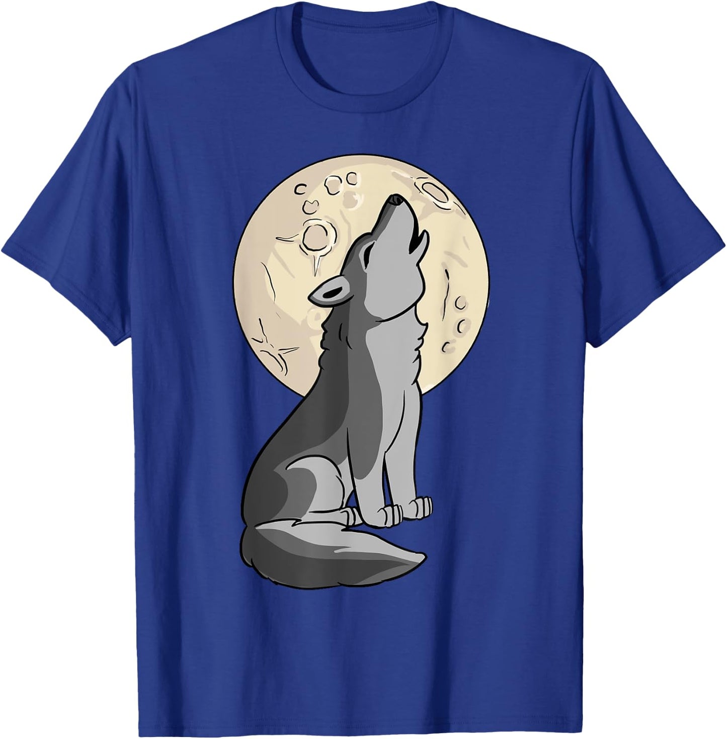 Wolf Shirt - Cute Baby Wolf Costume Howling Full Moon T-Shirt - T-Shirt | Royal