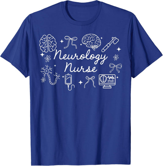 Neuro Nurse Neurology Neuro ICU Rn Neurologist Crewne T-Shirt - T-Shirt | Royal