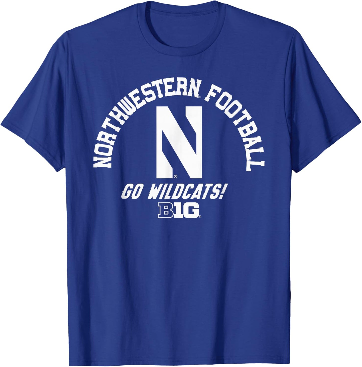 Northwestern Wildcats Big 10 Football Purple T-Shirt - T-Shirt | Royal