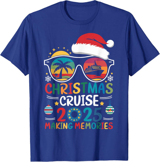 Christmas Cruise 2025 Men Women Kids Family Cruise Matching T-Shirt - T-Shirt | Royal