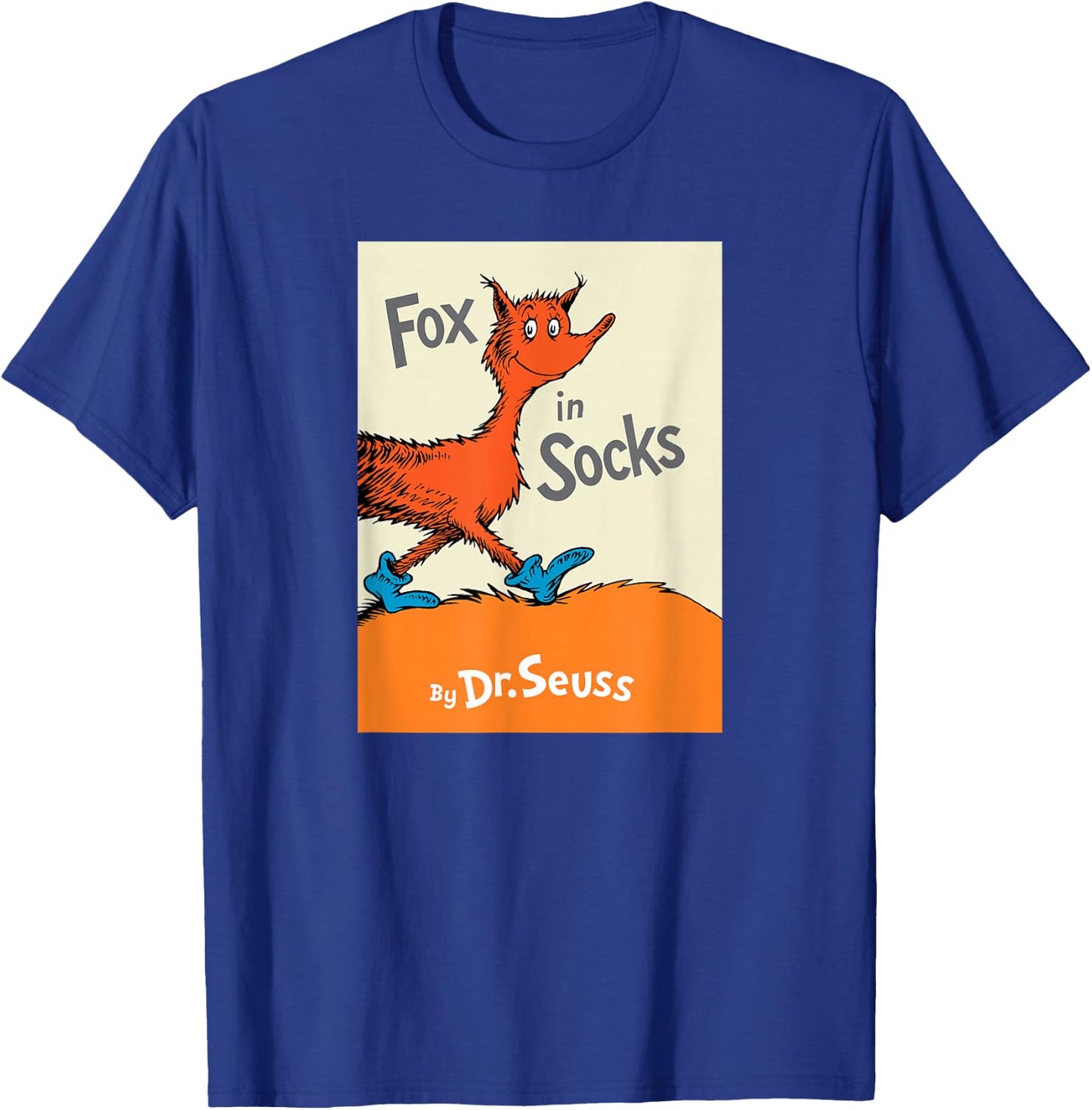 Dr. Seuss Fox in Socks Book Cover T-Shirt - T-Shirt | Royal