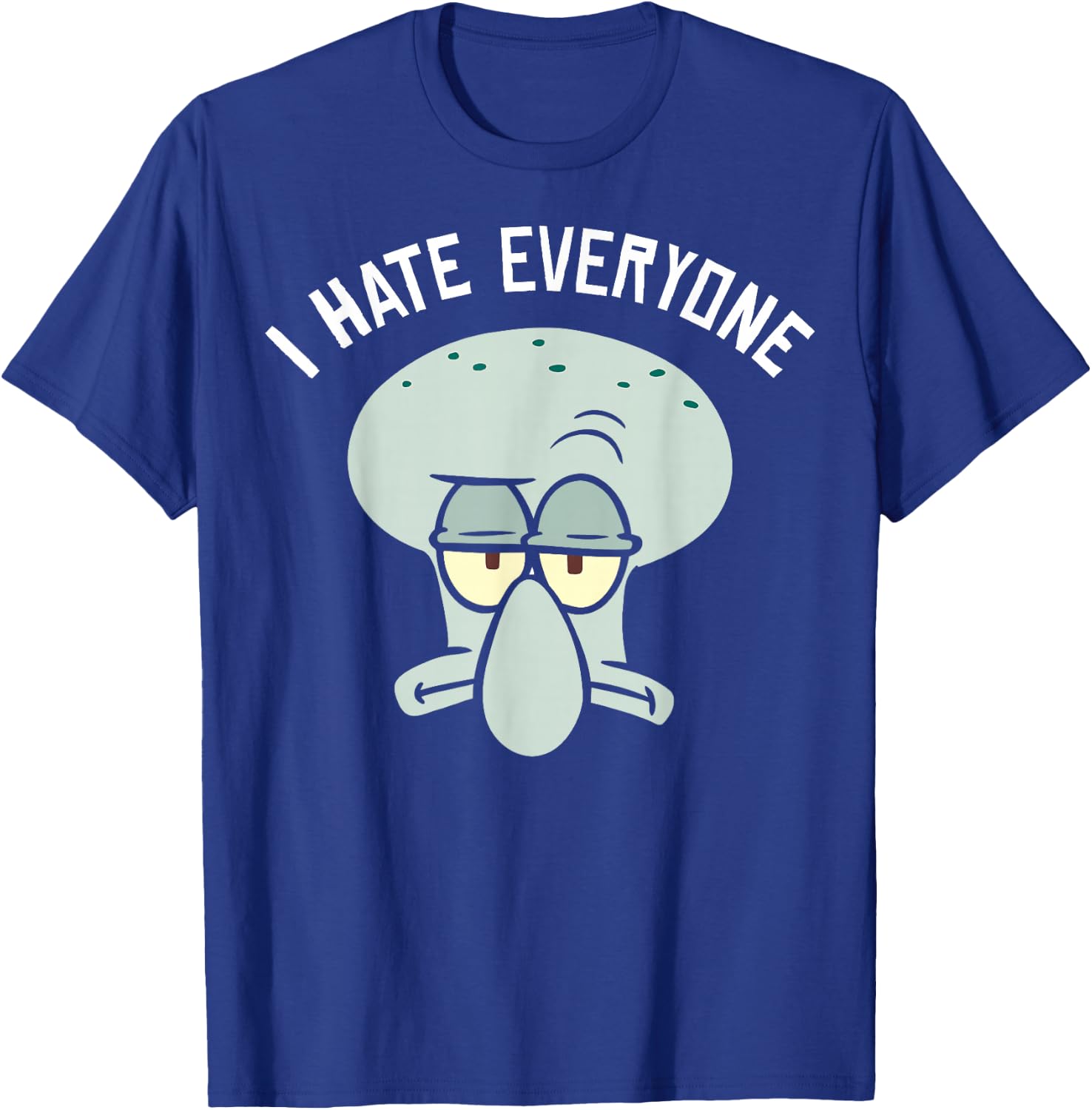 Spongebob Squarepants Squidward I Hate Everyone Small T-Shirt - T-Shirt | Royal