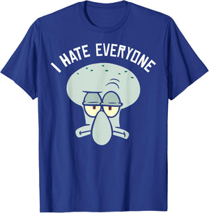 Spongebob Squarepants Squidward I Hate Everyone Small T-Shirt - T-Shirt | Royal