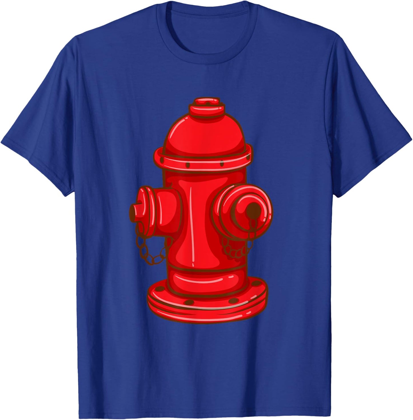 Fire Hydrant Shirt Funny Firefighter Firetruck Water Hose T-Shirt - T-Shirt | Royal
