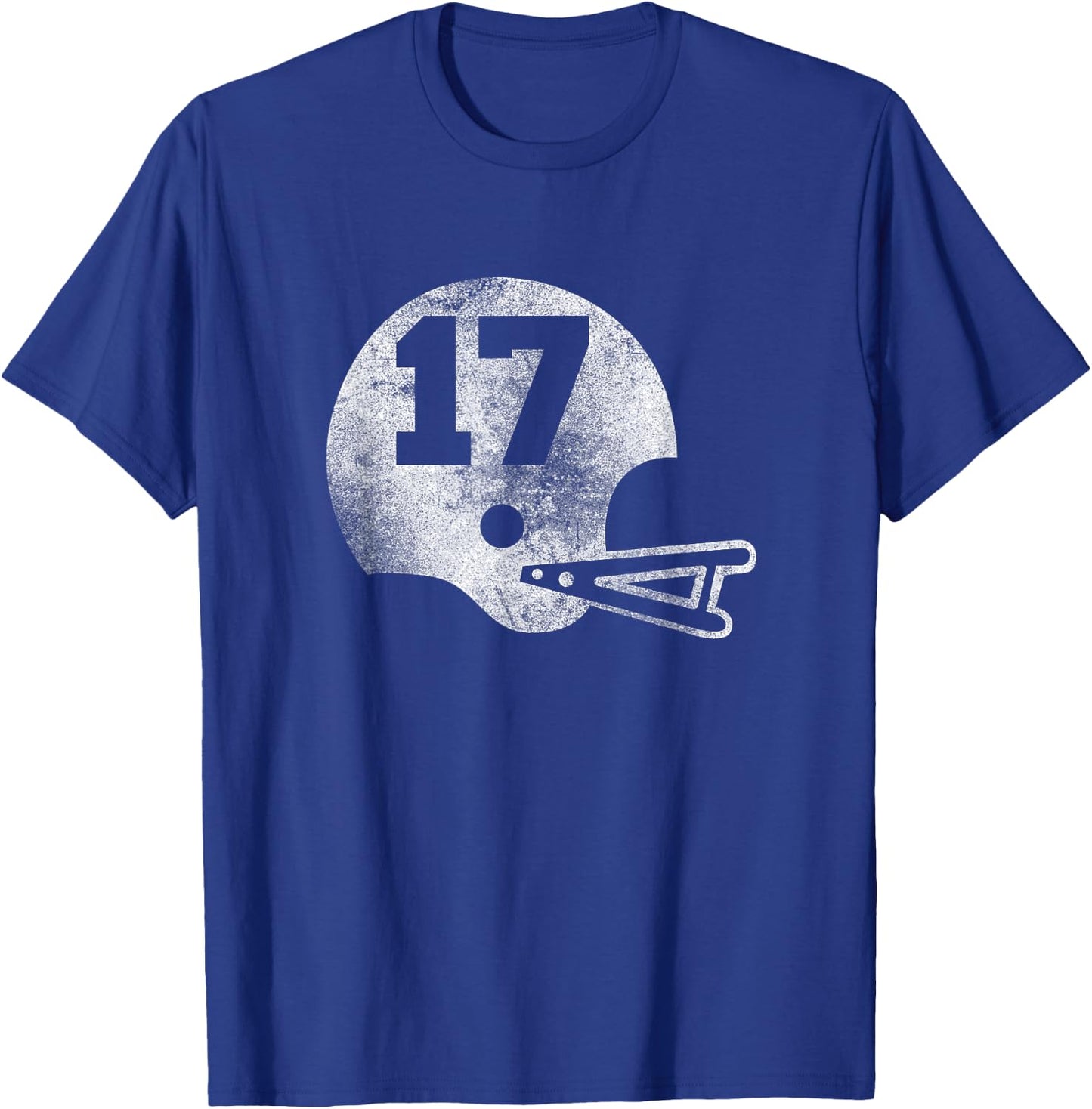 Vintage Football Jersey Number 17 Player Number T-Shirt - T-Shirt | Royal