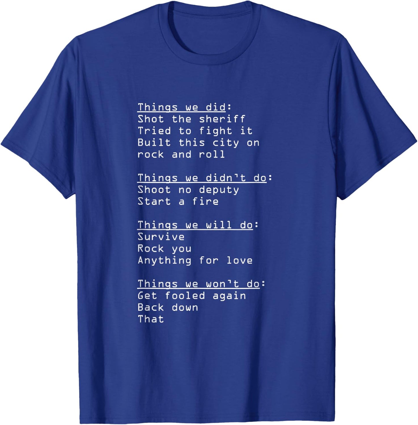 Funny Lyrics Guess Hit Songs Music Humour T-Shirt - T-Shirt | Royal