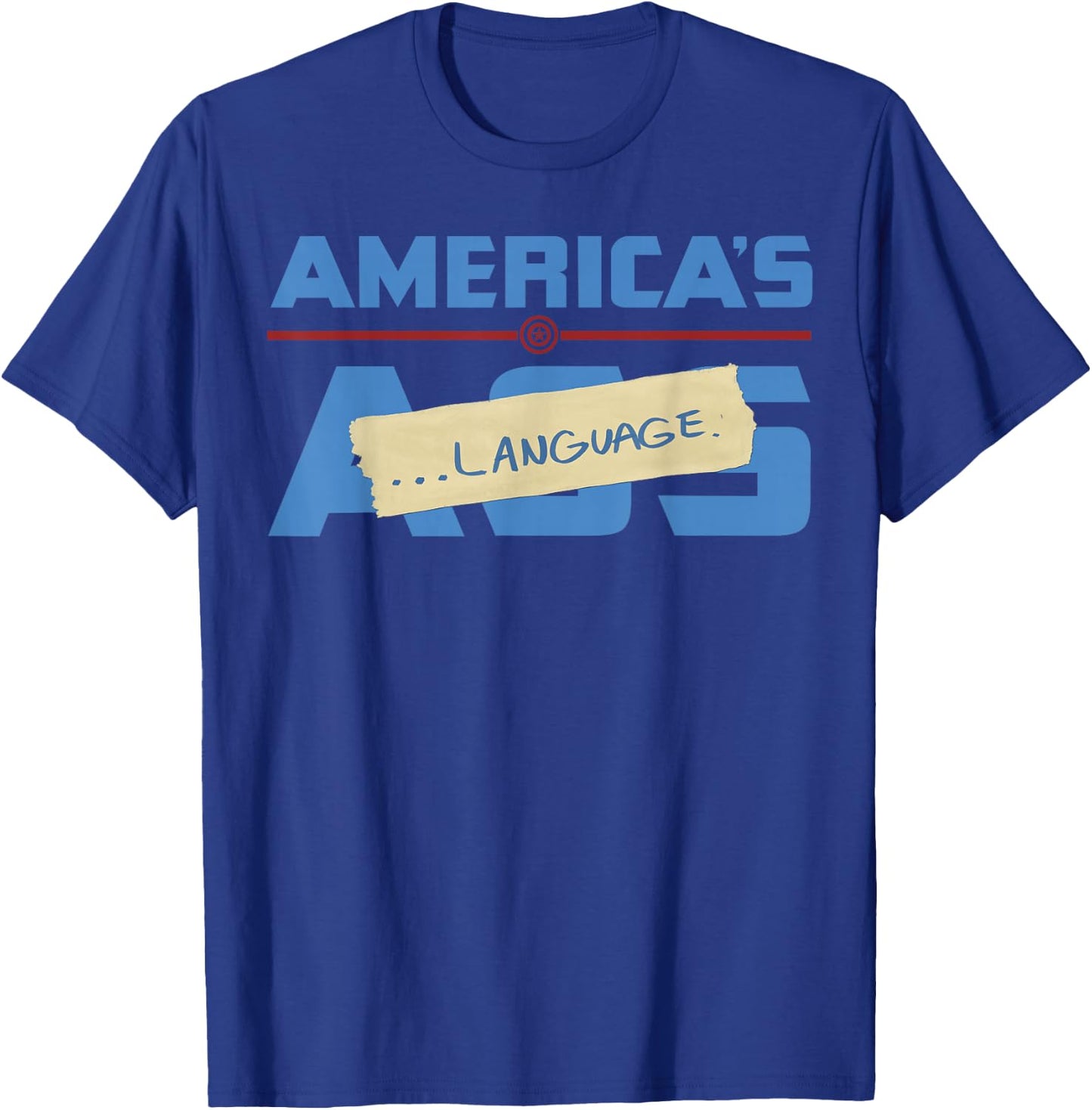 Marvel Avengers: Endgame Captain America America's Language T-Shirt - T-Shirt | Royal