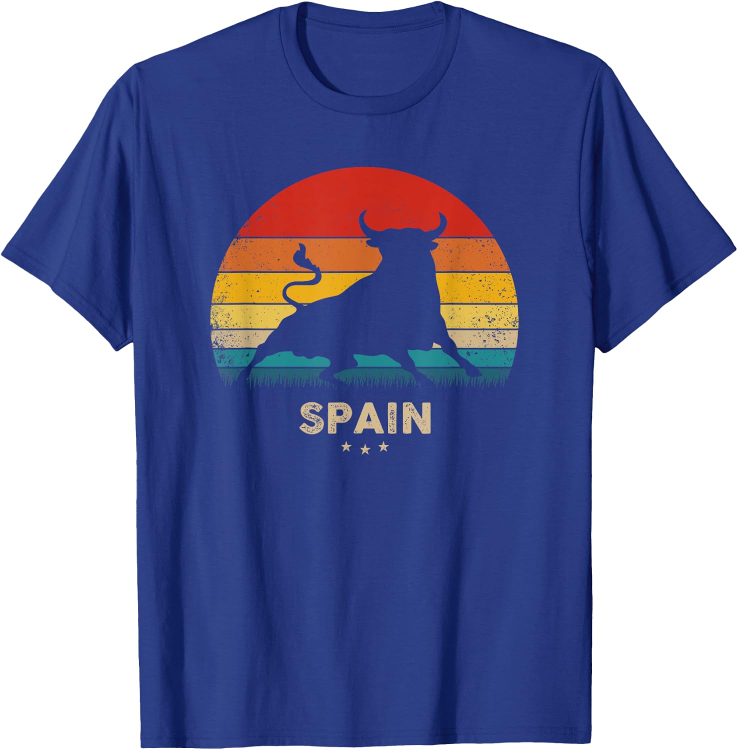 Vintage Bull Silhouette - Spain T-Shirt - T-Shirt | Royal