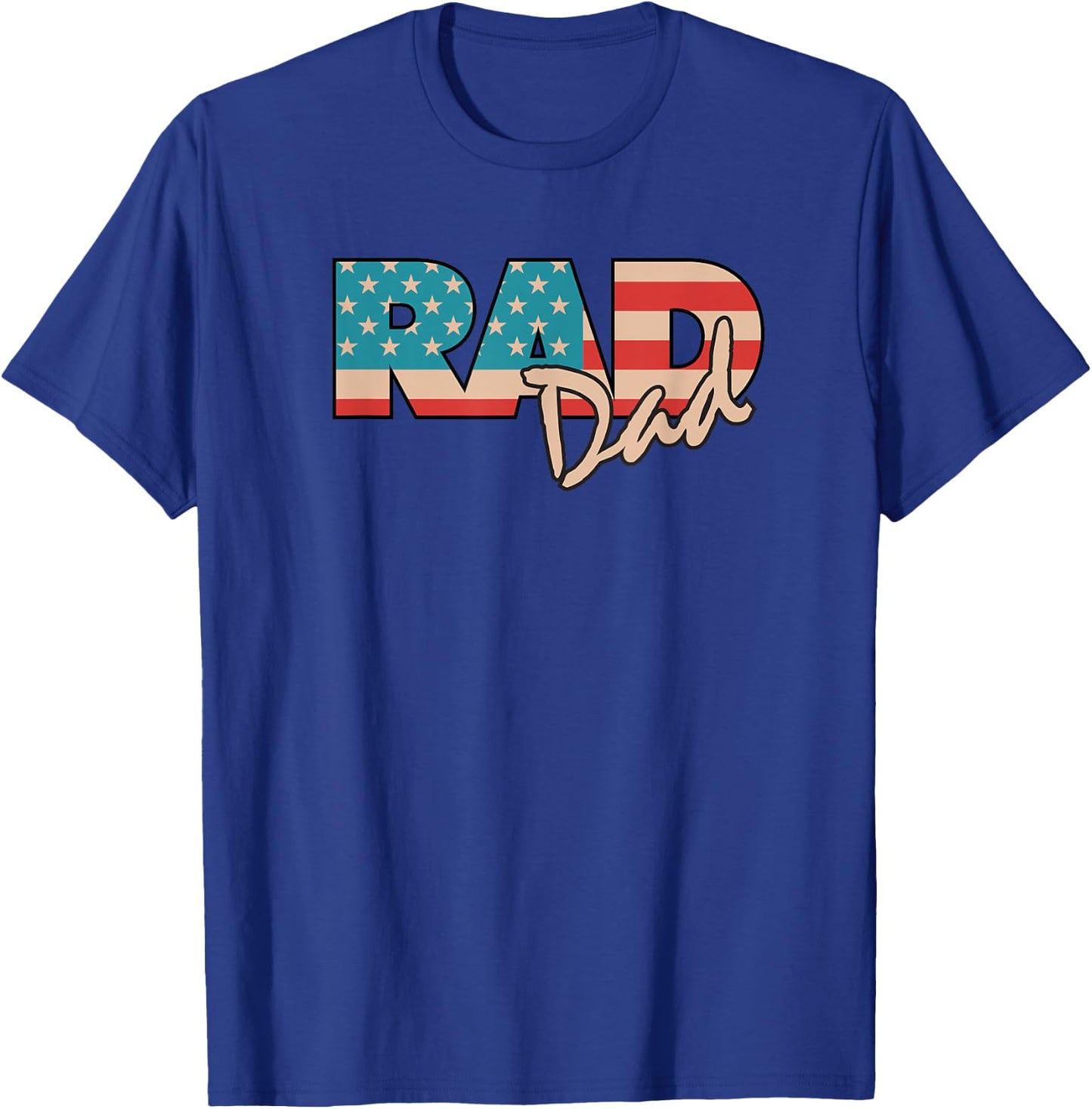 Rad Dad 1990's Retro Gift Farther T-Shirt - T-Shirt | Royal