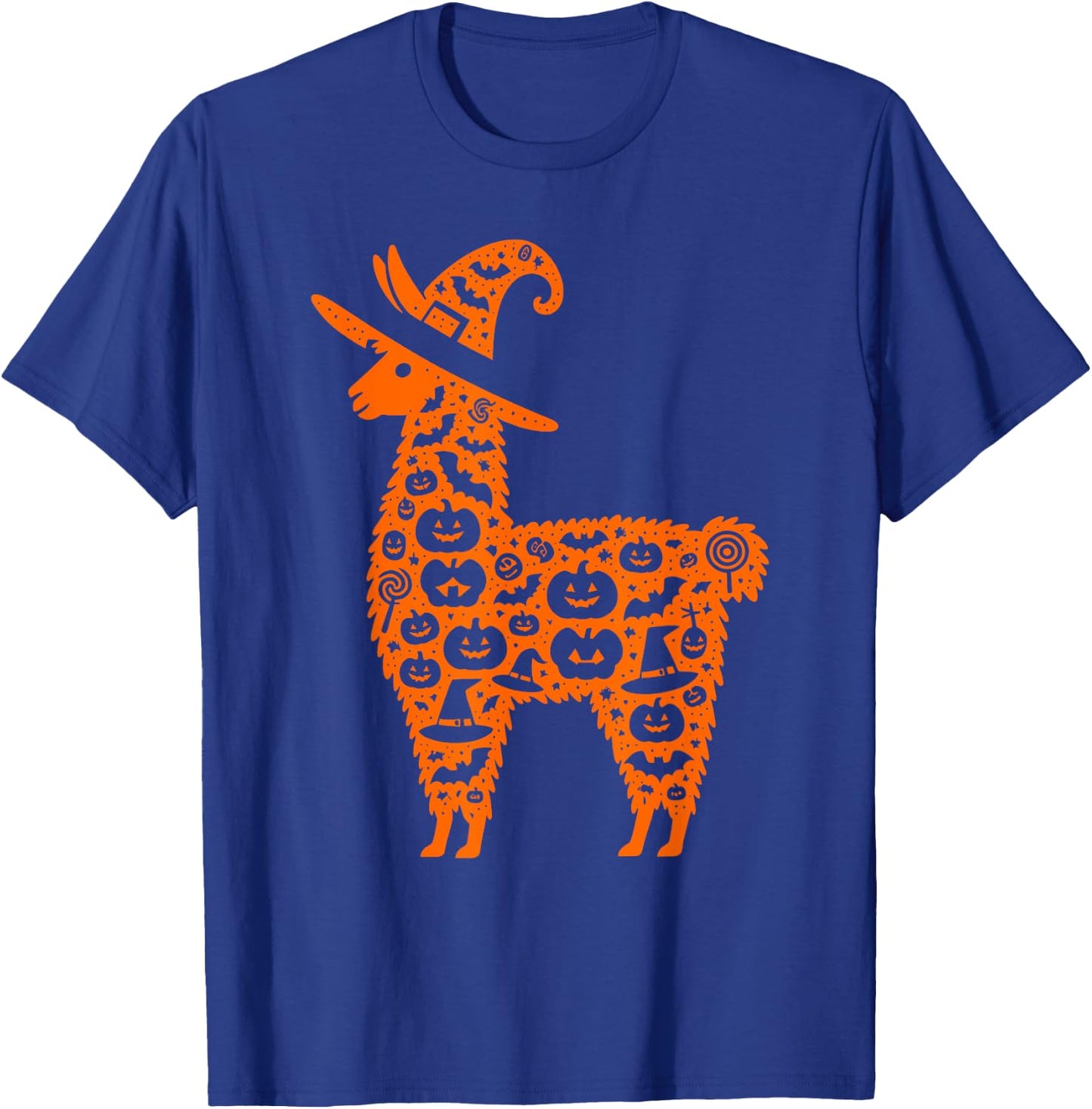 Funny Pumpkin Llama Candy Halloween Kids T-Shirt - T-Shirt | Royal