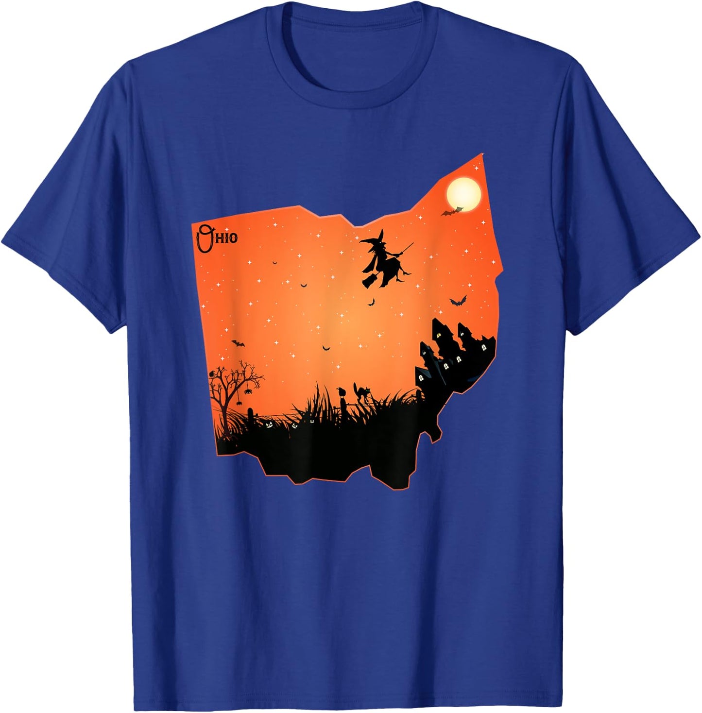 Halloween Ohio OH State Design Shirt Gift Women Kids T-Shirt - T-Shirt | Royal