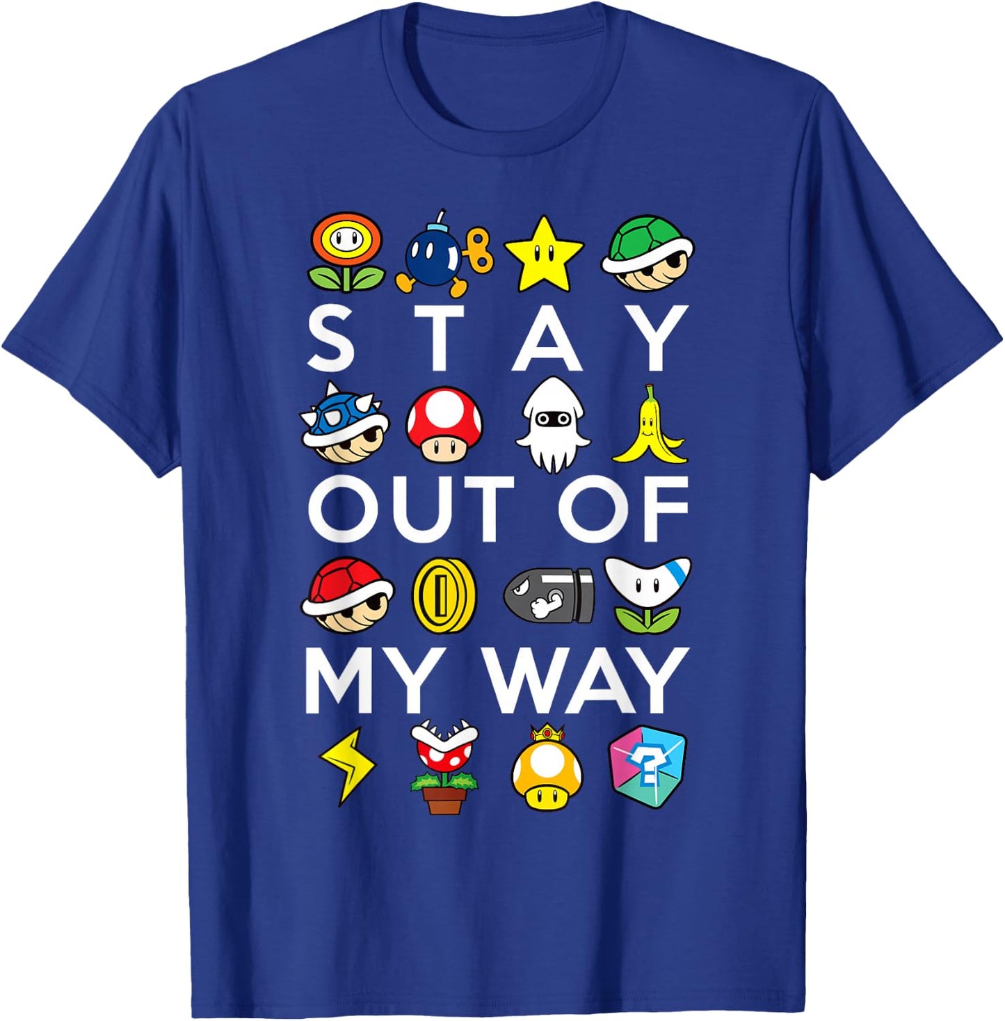 Nintendo Mario Kart Stay Out Of My Way Graphic T-Shirt - T-Shirt | Royal