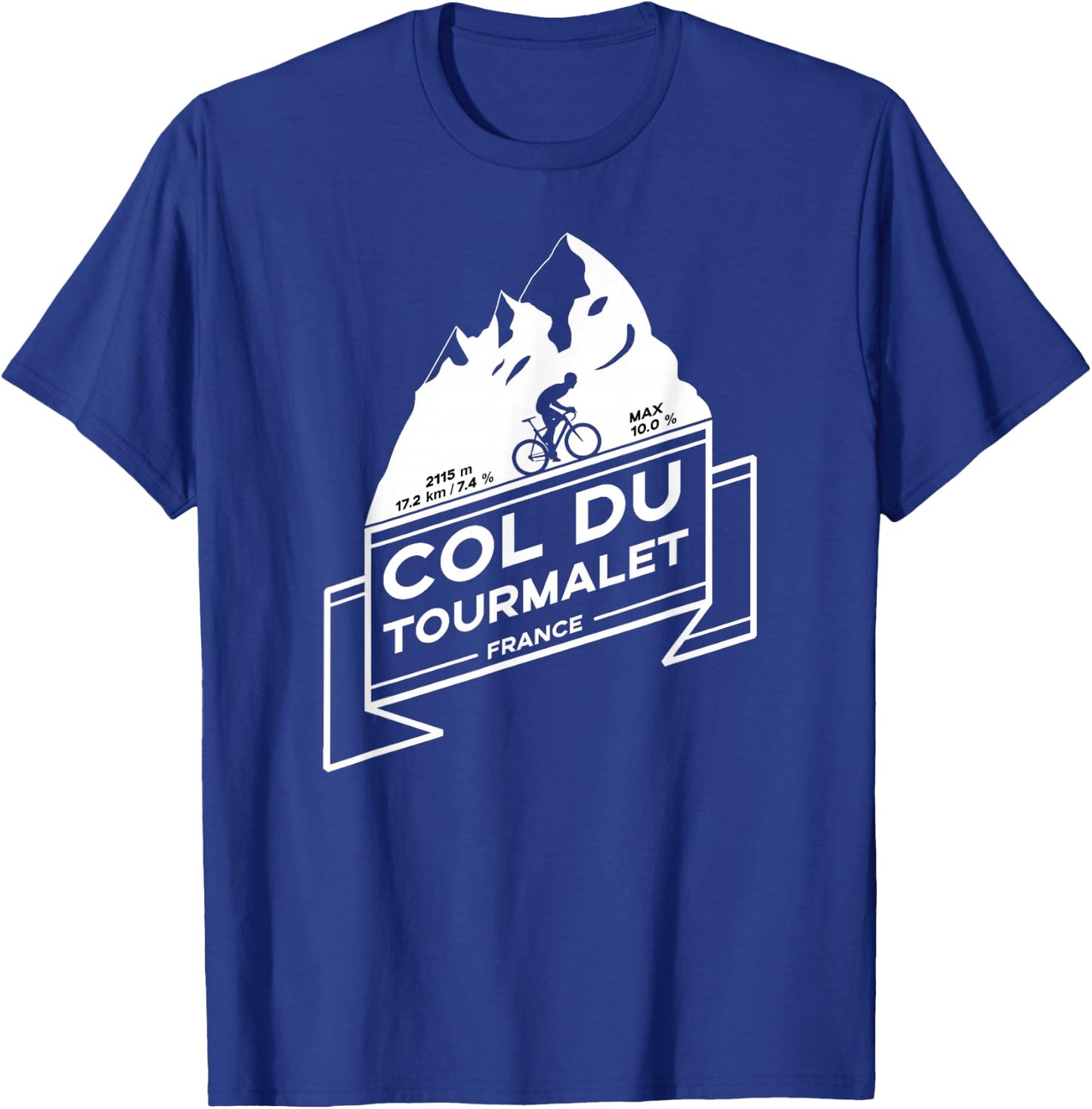 Col Du Tourmalet Road Cycling T-Shirt - T-Shirt | Royal
