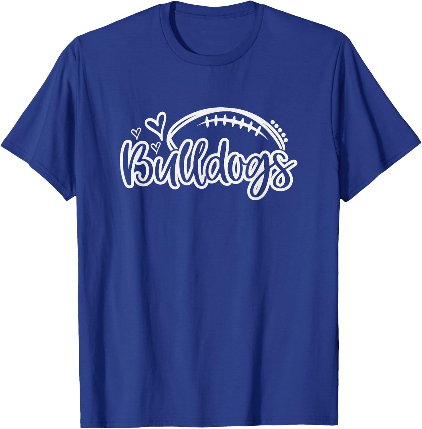 Football Bulldogs School Sports Fan Team Spirit T-Shirt - T-Shirt | Royal
