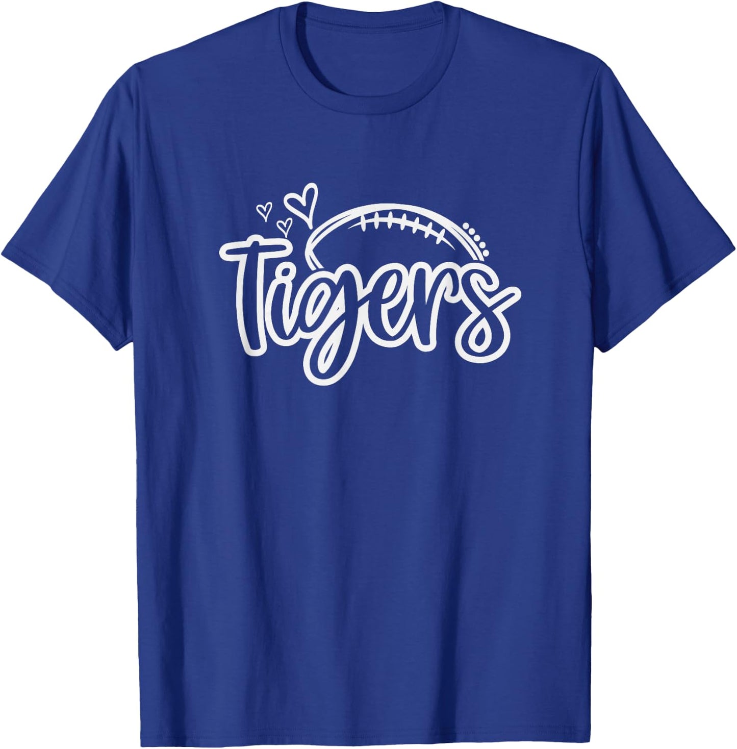 Football Tigers School Sports Fan Team Spirit T-Shirt - T-Shirt | Royal