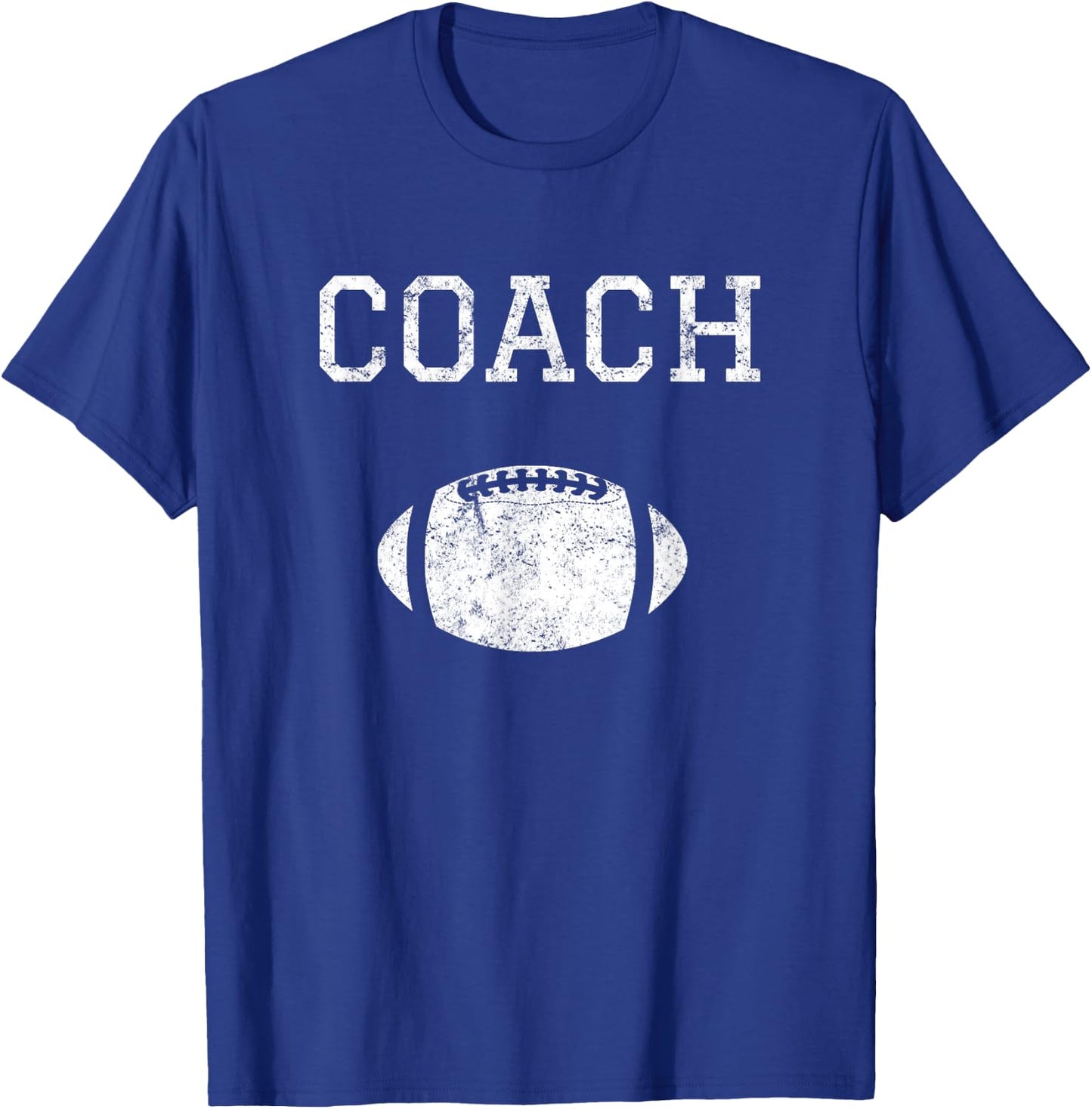 Vintage Football Coach Graphic Novelty T-Shirt - T-Shirt | Royal