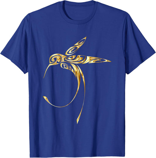 Gold Hummingbird Bird Animal Trochilidae T-Shirt - T-Shirt | Royal