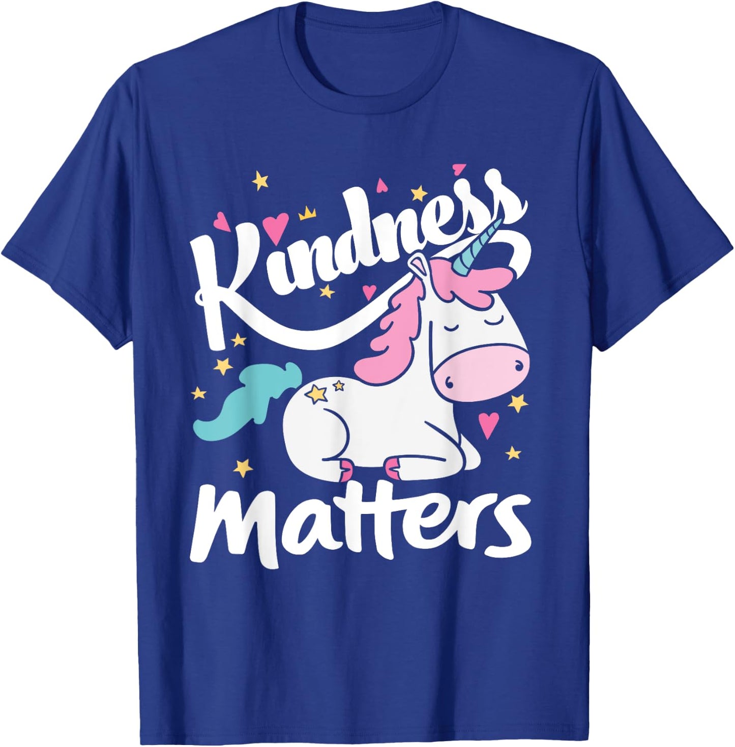 Kindness Matters Unicorn Be Kind Stop Bullies Be Love T-Shirt - T-Shirt | Royal