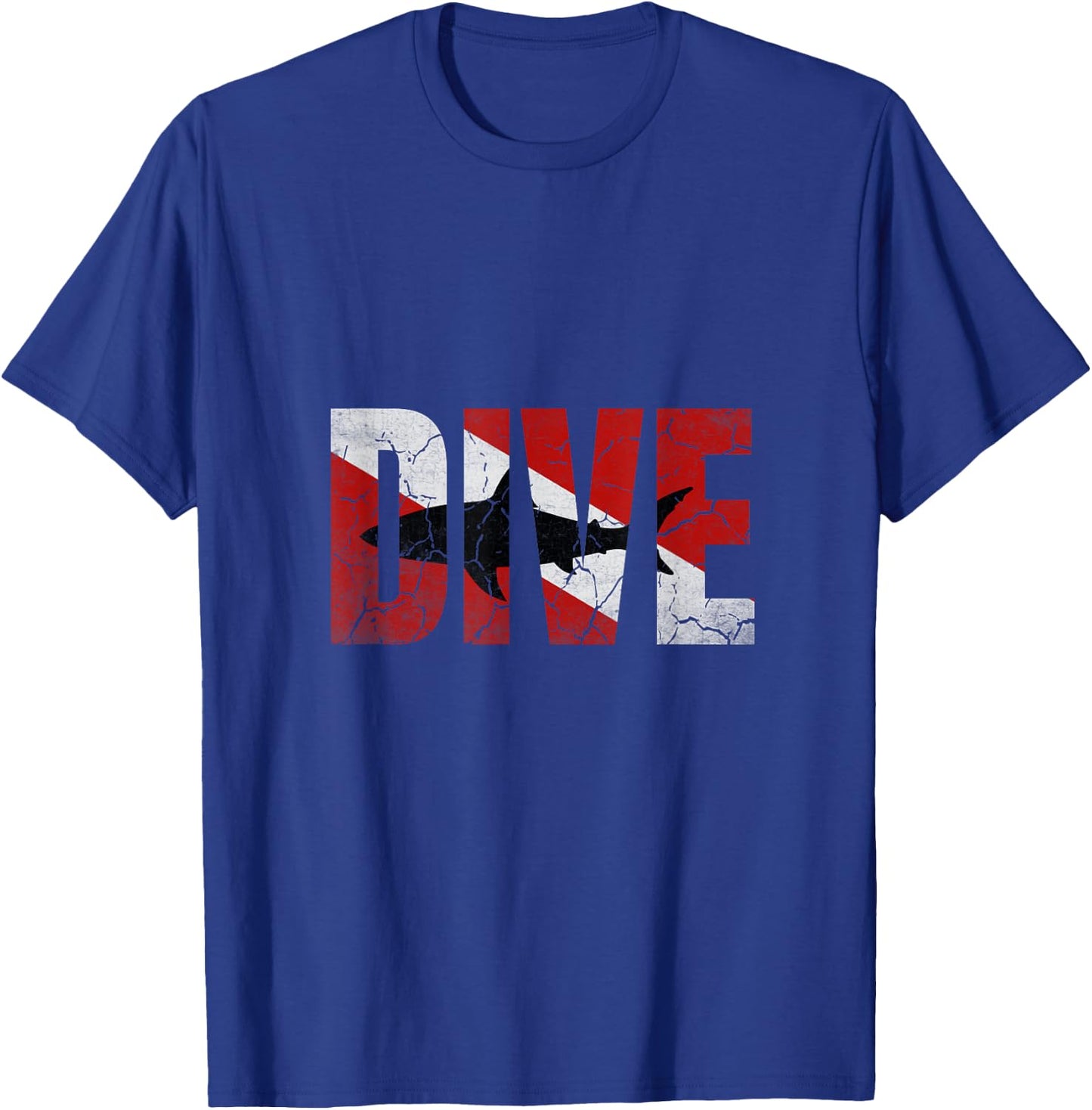 Shark Scuba Diving Flag I Freediving Deep Sea Diver Gift T-Shirt - T-Shirt | Royal