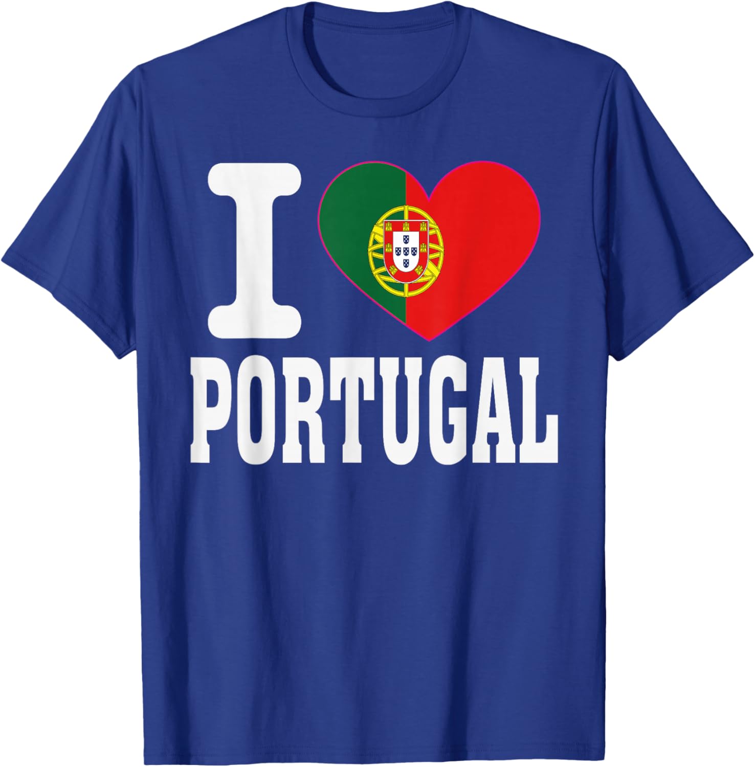 I Love Portugal Heart Souvenir Lovers Pride Travel T-Shirt - T-Shirt | Royal