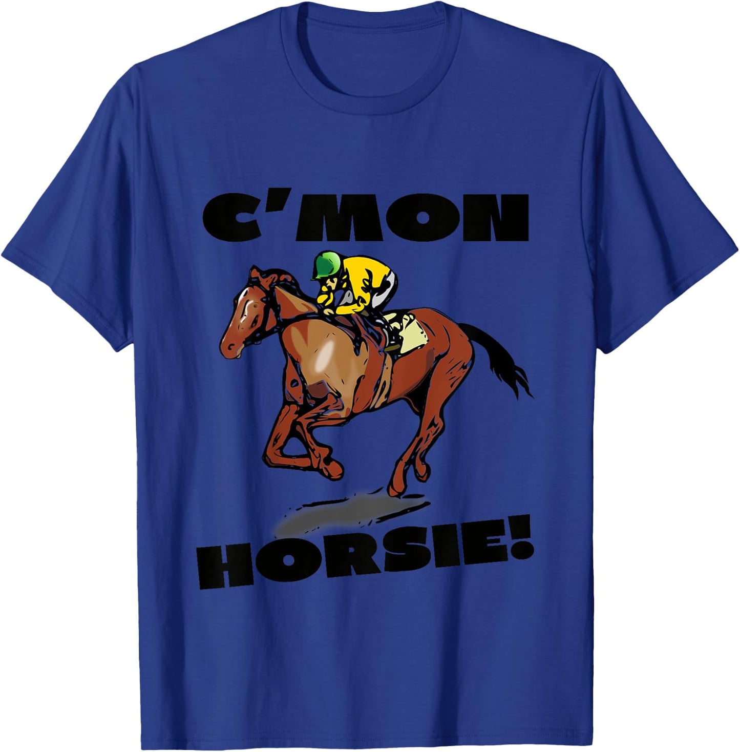 Horse Racing Races Track Boys Girls Youth Child T-Shirt - T-Shirt | Royal