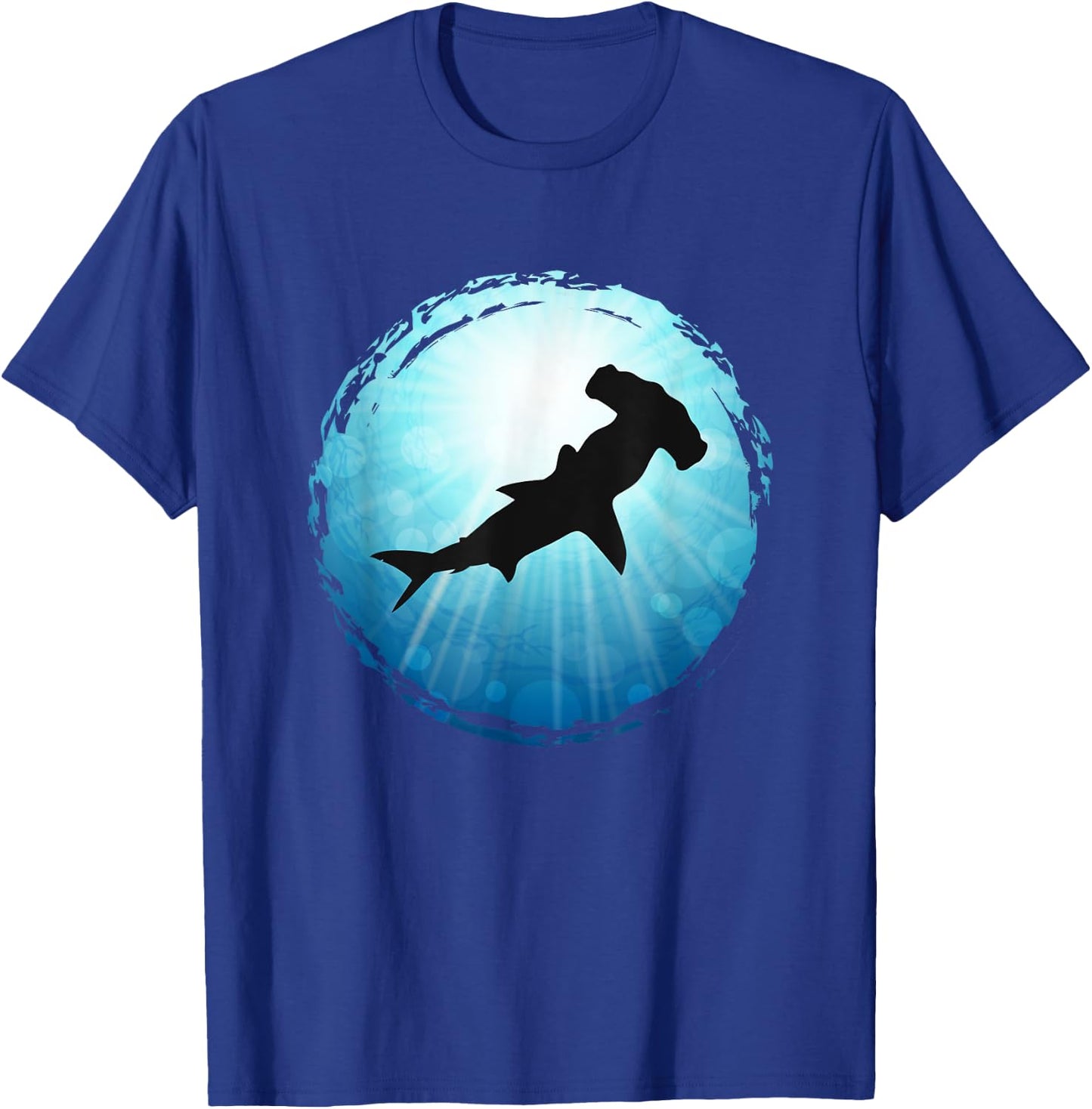 Hammerhead Shark blue Ocean Scuba Diving Freediving T-Shirt - T-Shirt | Royal
